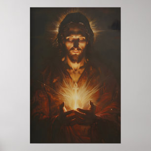 Jesu Kristi Heliga Hjärtas Konstnärliga Framställn Poster