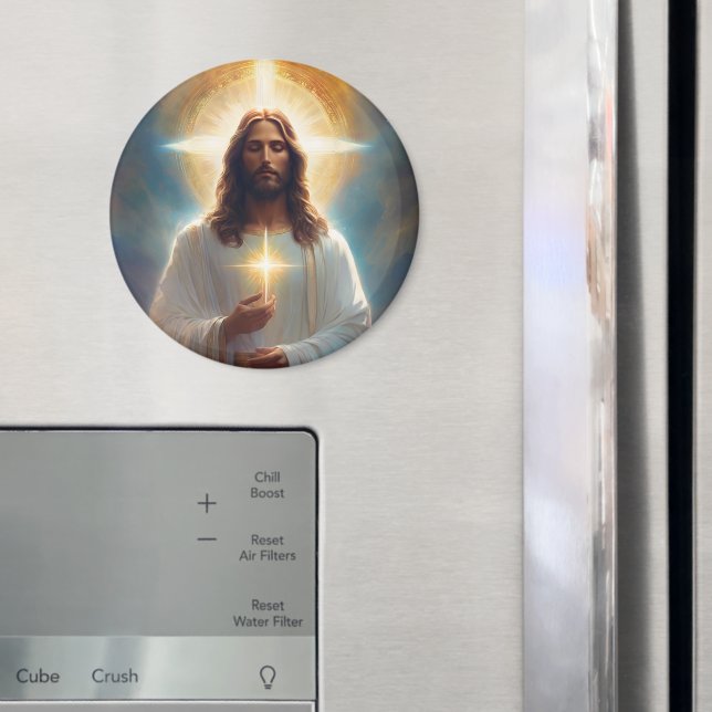 Jesu Kristi himmelska bild för ditt kylskåp Magnet (In Situ (Fridge))