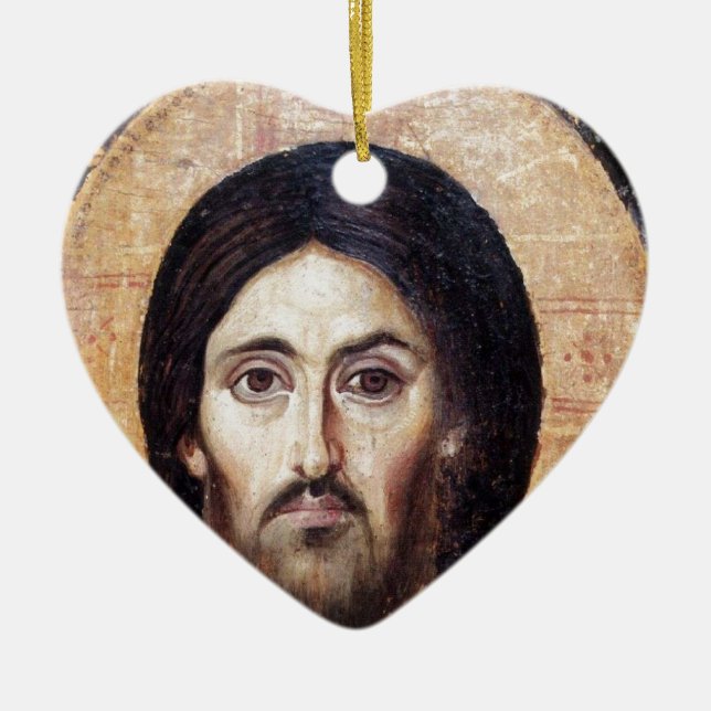 Jesu Kristi Julgransprydnad Keramik (Framsidan)