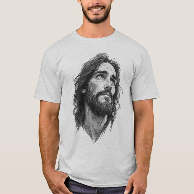 Jesu Kristi kristna herrtröja T Shirt (Framsida)