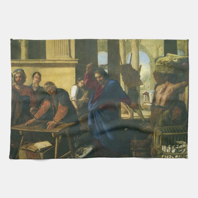 Jesu Kristi rening av templet Kökshandduk (Horisontell)