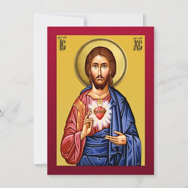 Jesu Kristi son till Gud nya röda Inbjudningar (Framsida)