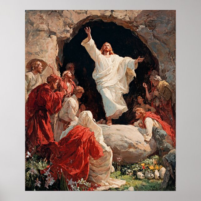 Jesu Kristi uppståndelse från graven Poster (Framsidan)