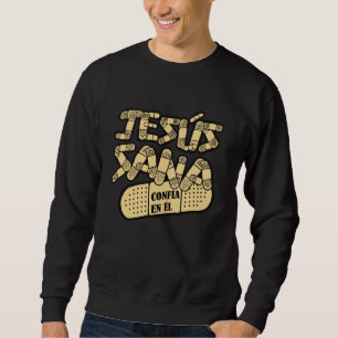 Jesu kristna bibelverser på spanska religiösa lång ärmad tröja