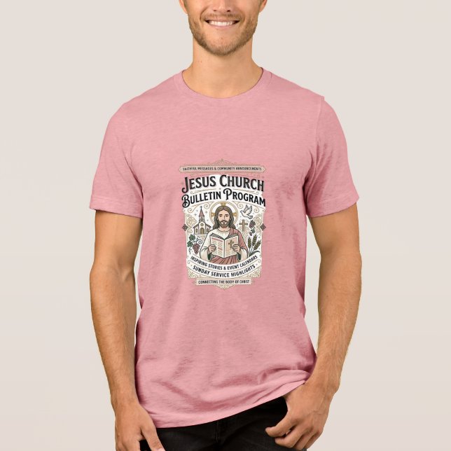 Jesu Kyrka Bulletin Program Jesu Kyrka Bulleti T Shirt (Framsida)