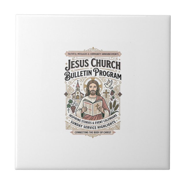 Jesu kyrka Bulletin Program Jesus kyrka Bulleti Kakelplatta (Framsidan)