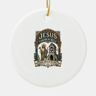 Jesu Kyrka Klocka Jesu Kyrka Klocka Kristet Trosbe Julgransprydnad Keramik