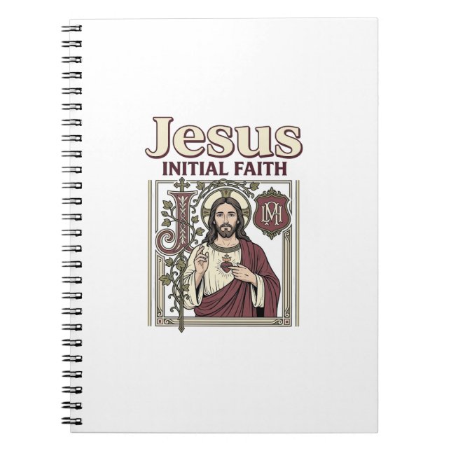 Jesu Monogram Initial Tro Jesu Monogram Initia Anteckningsbok (Framsidan)