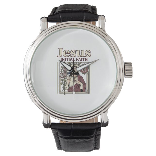 Jesu Monogram Initial Tro Jesu Monogram Initia Armbandsur (Framsida)
