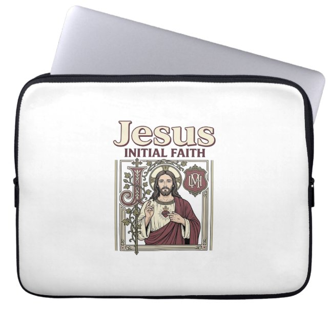 Jesu monogram initial tro Jesu monogram initia Laptop Fodral (Framsidan)