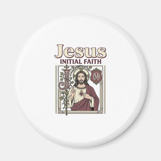 Jesu Monogram Initial Tro Jesu Monogram Initia Magnet (Framsidan)