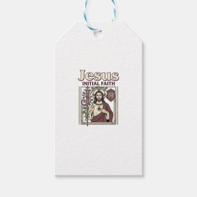 Jesu monogram initial tro Jesu monogram initial kr Presentetikett (Framsidan)