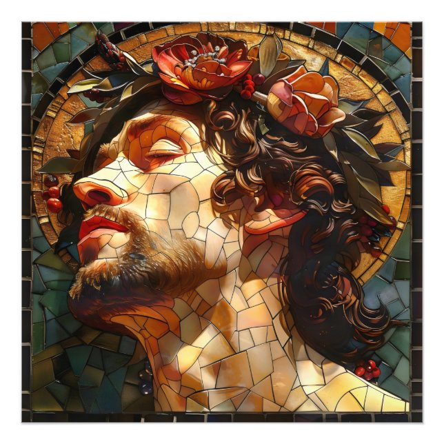 Jesu mosaik fototryck (Framsidan)