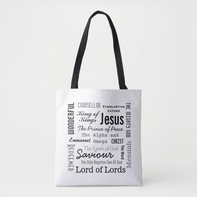 Jesu namns skripttext tygkasse (Framsida)
