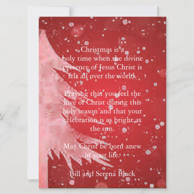 Jesu närvaro Platt julkort (Framsida)