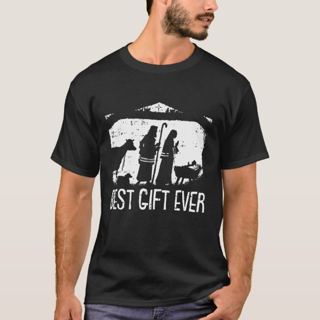 Jesu Nativitetscen Christian, bästa någonsin Julaf T Shirt (Framsida)
