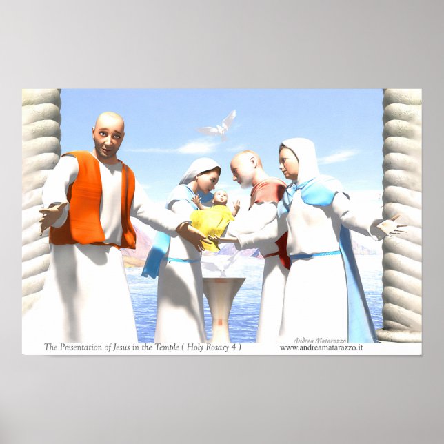 Jesu presentation i templet poster (Framsidan)