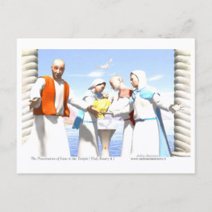 Jesu presentation i templet vykort