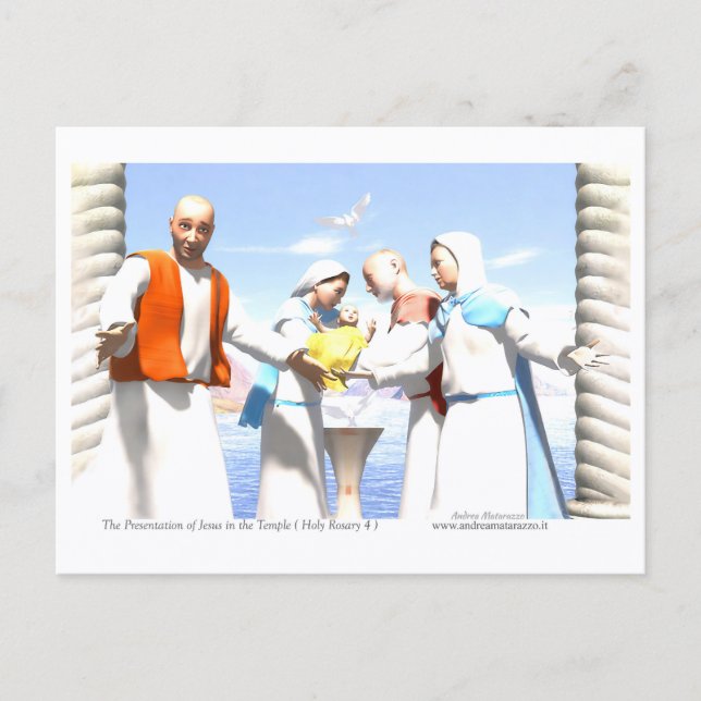 Jesu presentation i templet vykort (Framsida)