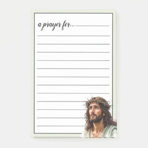 Jesu Profil Törnkrans Krigsrum Bön Post-it Block