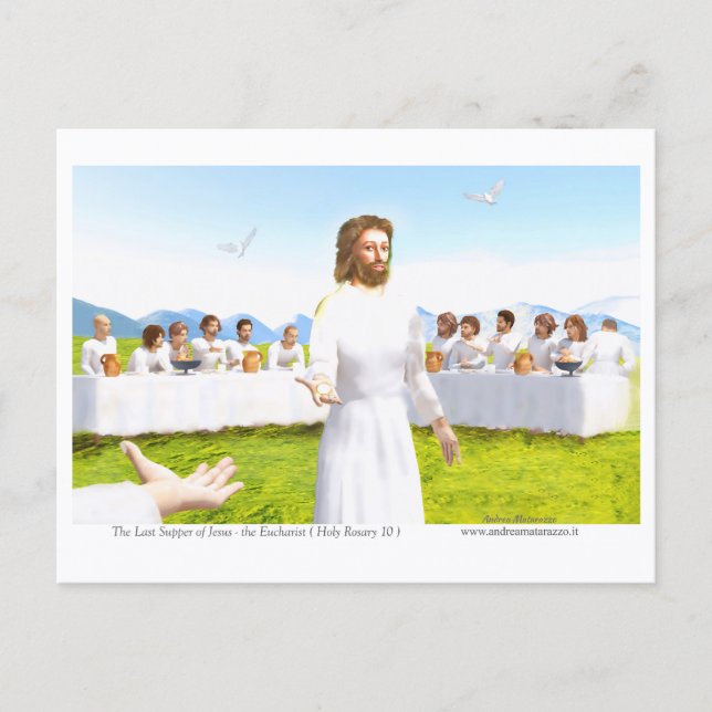 Jesu sista måltid - Eukaristin Vykort (Framsida)