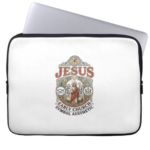 Jesu Tidigkyrkan Symbol Estetik Jesu Tidigkyrkan E Laptop Fodral