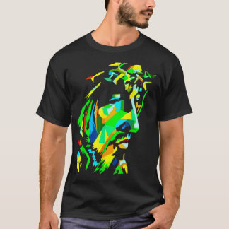 Jesucristo Pop Art Jesus Kristus Ansikte katolska T Shirt