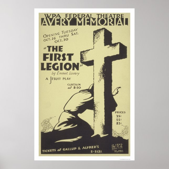 Jesuit First Legion 1937 WPA Poster (Framsidan)