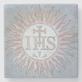 Jesuit IHS Christogram Stone Stenunderlägg