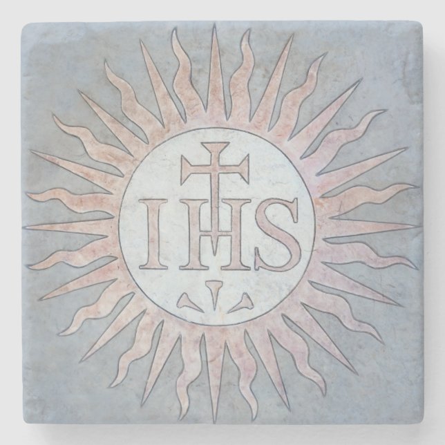 Jesuit IHS Christogram Stone Stenunderlägg (Framsidan)