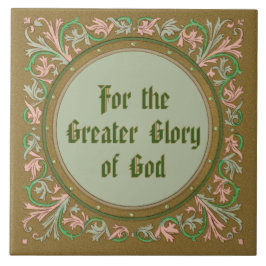 Jesuit Motto av St Ignatius Loyola (BK50; engelska Kakelplatta