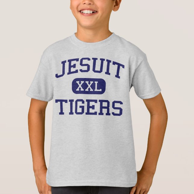 Jesuit - tigrar - högstadium - Tampa Florida T-shirt (Framsida)