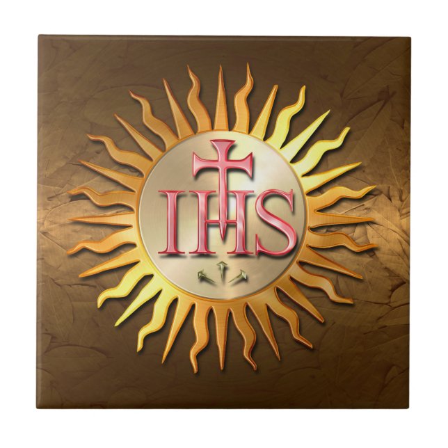 Jesuiten förseglar kakelplatta (Framsidan)