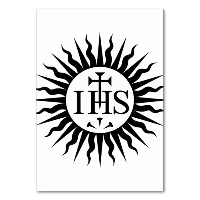 Jesuitorden Emblem Monogram Bordsnummer (Framsidan)