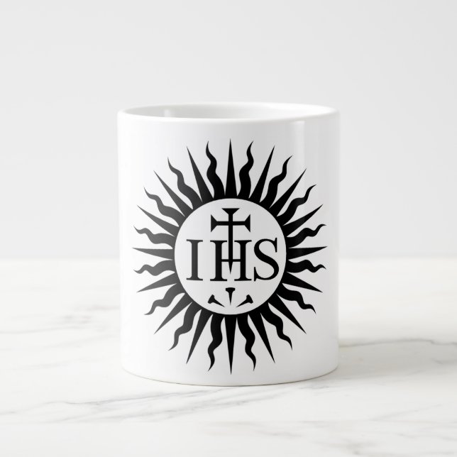 Jesuitorden Emblem Monogram Jumbo Mugg (Framsidan)