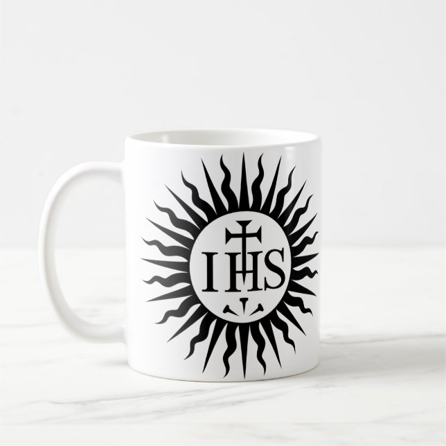 Jesuitorden Emblem Monogram Kaffemugg (Vänster)