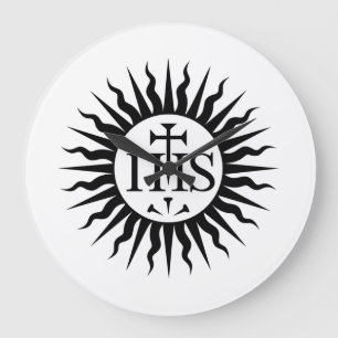 Jesuitorden Emblem Monogram Stor Klocka