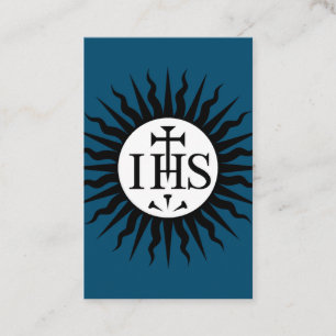Jesuitorden Emblem Monogram Visitkort