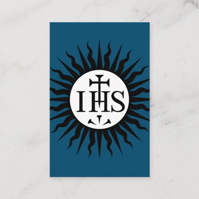 Jesuitorden Emblem Monogram Visitkort (Framsida)