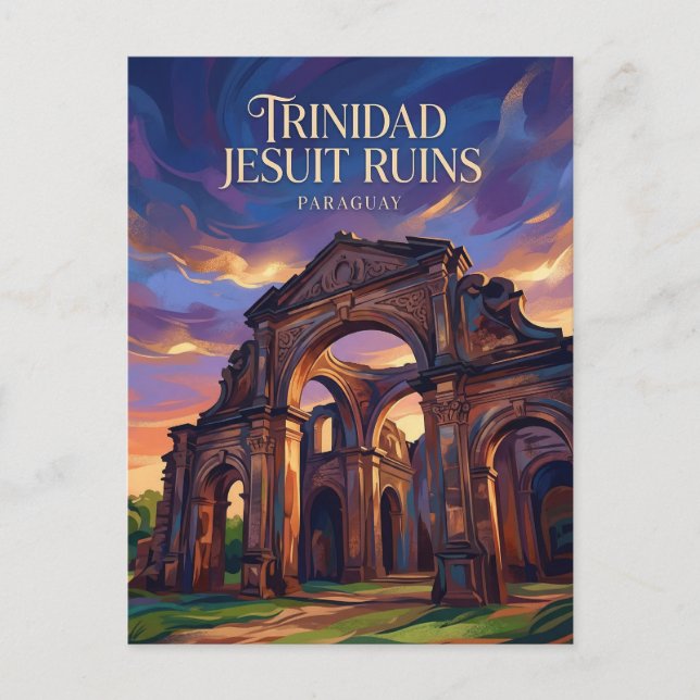 Jesuitruinerna i Trinidad Paraguay Vykort (Framsida)