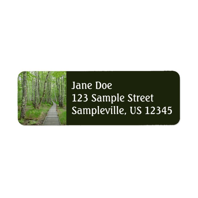 Jesup Path Boardwalk Trail Returadress Etikett (Framsidan)