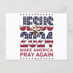 Jesus 2024 Gör Amerika religiöst igen Vykort