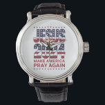 Jesus 2024 Gör Amerika rolig igen Armbandsur<br><div class="desc">Jesus 2024 Gör Amerika rolig igen</div>