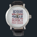 Jesus 2024 Gör Amerika rolig igen Armbandsur<br><div class="desc">Jesus 2024 Gör Amerika rolig igen</div>
