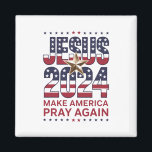 Jesus 2024 Gör Amerika rolig igen Magnet<br><div class="desc">Jesus 2024 Gör Amerika rolig igen</div>