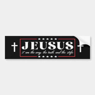 Jesus 2024, jag är den politiska sanningen och liv bildekal