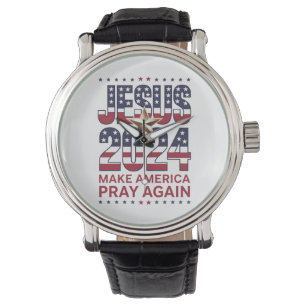 Jesus 2024 Låt Amerika Be Om Hjälp Igen Armbandsur