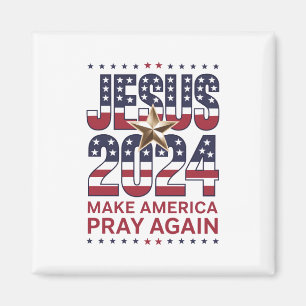 Jesus 2024 Låt Amerika Be Om Hjälp Igen Magnet