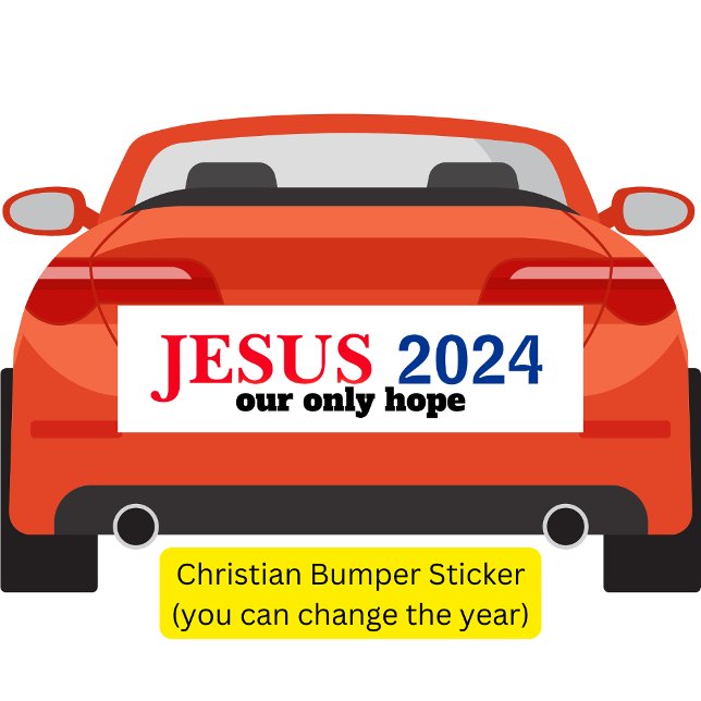 Jesus 2024 Vår enda hoppfulla president Bildekal (Skapare uppladdad)