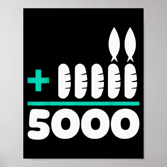 Jesus 2 Fiskar 5 Bröd 5000 Utvalda Mot Ku Poster (Framsidan)